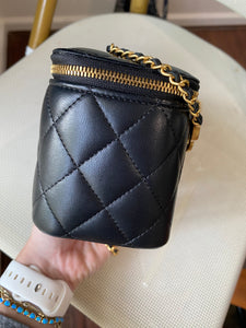 Chanel Black Lambskin Vanity case crossbody