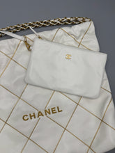 Load image into Gallery viewer, Chanel 22 White Hobo limited edition chain link with pouch