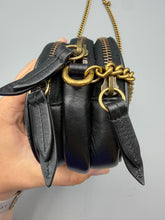 Load image into Gallery viewer, Gucci Triple Compartment Black Marmont crossbody on chain