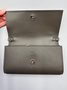 Christian Louboutin Paloma embellished grey wallet on chain