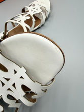 Load image into Gallery viewer, Hermes white Karlotta sandals - size 37