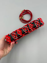 Load image into Gallery viewer, Louis Vuitton x URS Fisher Pochette tufted monogram black and red with strap