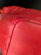 Load image into Gallery viewer, Chanel Red Lambskin CC Top Handle with chain crossbody