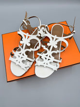 Load image into Gallery viewer, Hermes white Karlotta sandals - size 37