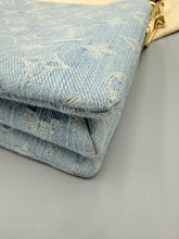 Load image into Gallery viewer, Louis Vuitton Coussin BB Sky Blue Denim with chain and strap