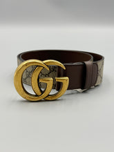 Load image into Gallery viewer, Gucci GG print marmont wide belt - size 80/32