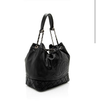 Load image into Gallery viewer, Chanel CC Lambskin Drawstring Bucket bag