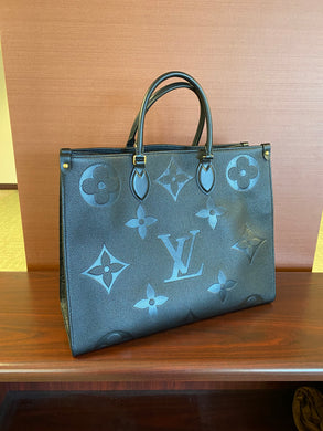 Louis Vuitton Onthego GM Black empriente Monogram Tote Bag