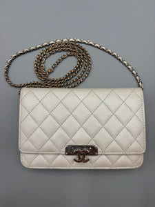 Chanel Pearly white Wallet on Chain crossbody