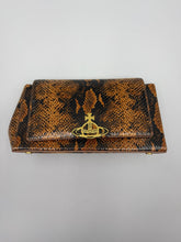 Load image into Gallery viewer, Vivienne Westwood Hazel Medium Shoulder Bag in embossed snake leather with matching wallet