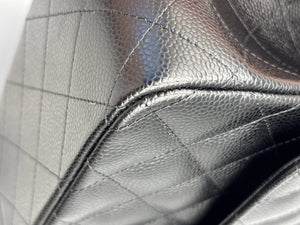 Chanel Double Flap Jumbo caviar with silver hardware
