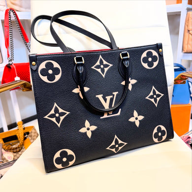 Louis Vuitton OntheGo MM Bicolore monogram black/beige