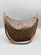 Load image into Gallery viewer, Louis Vuitton Looping Hobo Bag Reverse monogram with strap and pouch