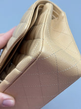 Load image into Gallery viewer, Chanel Beige Medium Double Flap Caviar bag with Silver hardware