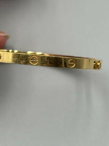 Cartier 18k yellow gold Small Love Bracelet - size 15