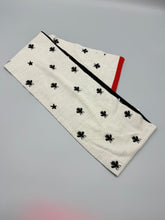 Load image into Gallery viewer, Gucci Back and White Bees scarf with red trim