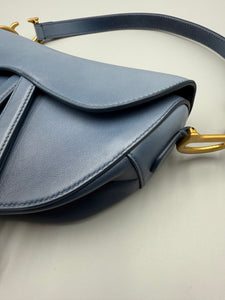 Christian Dior Ombre blue Saddle bag Gold Hardware