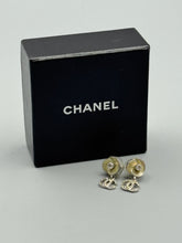 Load image into Gallery viewer, Chanel Flower Petal Crystal CC drop earrings