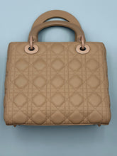 Load image into Gallery viewer, Christian Dior Ultra Matte Monochrome Cannage Medium Lady Dior tote with strap