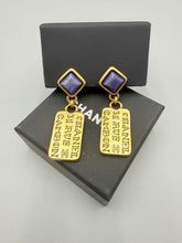 Load image into Gallery viewer, Chanel Rue Cambon Tags drop earrings