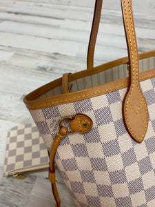 Louis Vuitton Neverfull PM azur with pouch