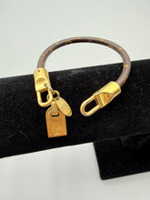 Load image into Gallery viewer, Louis Vuitton monogram bracelet with luggage tag charm