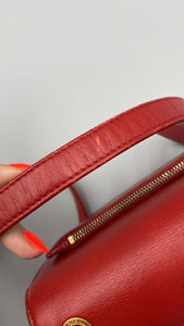 Chanel Red top handle stitched crossbody