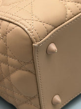 Load image into Gallery viewer, Christian Dior Ultra Matte Monochrome Cannage Medium Lady Dior tote with strap
