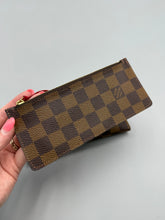 Load image into Gallery viewer, Louis Vuitton Josephine damier ebene wallet with red interior and insert