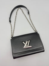 Load image into Gallery viewer, Louis Vuitton Black Epi Twist MM on chain