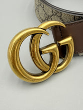 Load image into Gallery viewer, Gucci GG print marmont wide belt - size 80/32