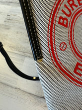 Load image into Gallery viewer, Burberry London canvas bucket bag with strap