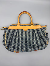 Load image into Gallery viewer, Louis Vuitton cabas denim striped tote with strap
