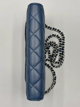Load image into Gallery viewer, Chanel CC Navy Blue Lambskin Wallet on Chain crossbody