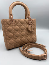 Load image into Gallery viewer, Christian Dior Ultra Matte Monochrome Cannage Medium Lady Dior tote with strap