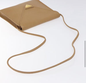 YSL vintage tan flap envelope crossbody