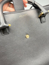 Load image into Gallery viewer, Saint Laurent Monogram Cabas Leather Black small tote with strap