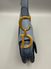 Load image into Gallery viewer, Christian Dior Ombre blue Saddle bag Gold Hardware