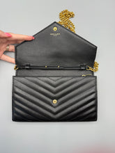 Load image into Gallery viewer, Saint Laurent Cassondre Classic Monogram Medium Chain Wallet