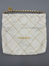 Load image into Gallery viewer, Chanel 22 White Hobo limited edition chain link with pouch