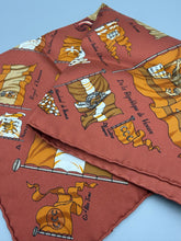 Load image into Gallery viewer, Hermes Vintage Carré 45 PAVOIS Brown Silk Scarf