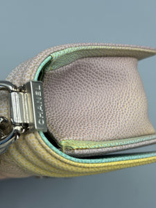Chanel Small Boy Rainbow Quilted Cuba caviar on chain