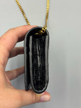 Load image into Gallery viewer, Saint Laurent Croc embossed card case on chain