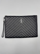 Load image into Gallery viewer, YSL large Chevron wristlet / clutch