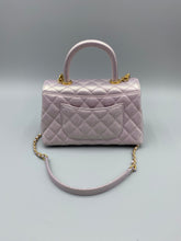 Load image into Gallery viewer, Chanel CoCo top handle Irredescent with strap light pink/lavender