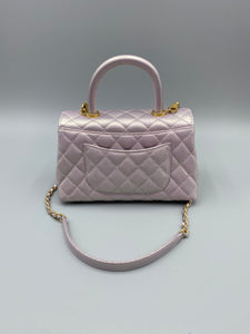 Chanel CoCo top handle Irredescent with strap light pink/lavender