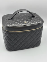Load image into Gallery viewer, Chanel Caviar Quilted Large Vanity Pouch Black