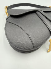 Load image into Gallery viewer, Christian Dior Black Medium Saddle bag with strap