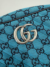 Load image into Gallery viewer, Gucci GG print Marmont Camera crossbody teal