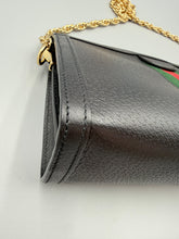 Load image into Gallery viewer, Gucci Medium Black Ophidia Clutch on chain